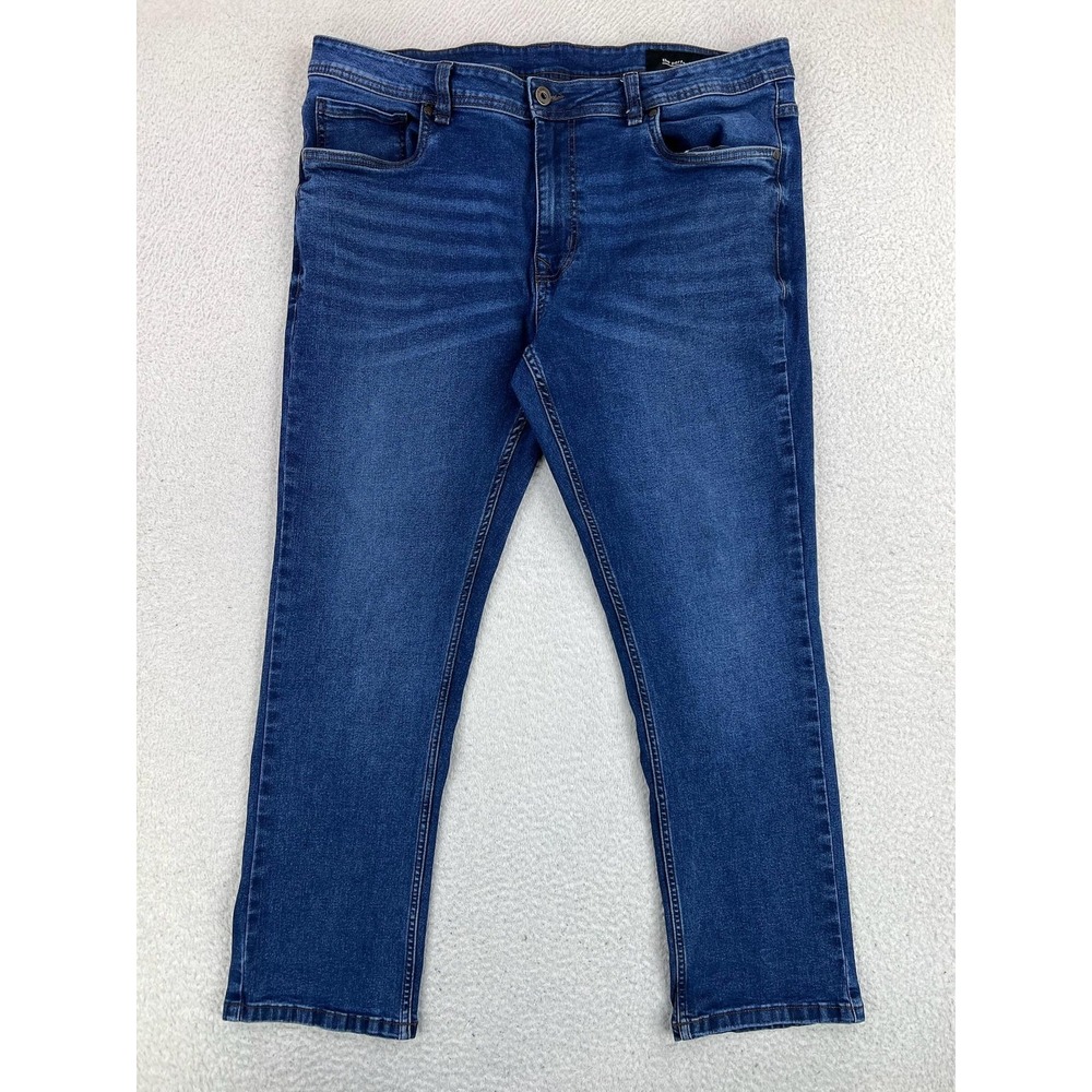 The Perfect Jean NYC Jeans Mens 38x30 Blue Slim Tapered Stretch Denim TPJ